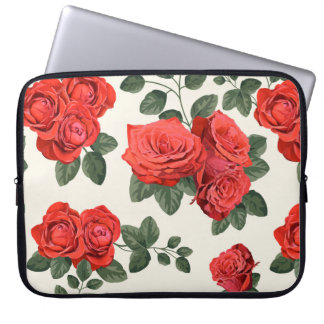 Funda Para Portátil Patrón vintage sin inconvenientes con rosas