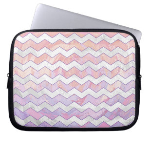 Funda Para Portátil Patrón Zig Zag rosa claro