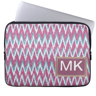 Funda Para Portátil Patrón ZigZag de arándanos y Verde azulados