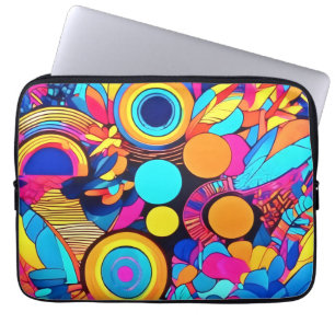 Funda Para Portátil Patrones abstractos geométricos vibrantes
