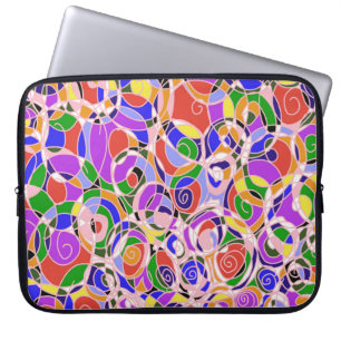 Funda Para Portátil Patrones abstractos giratorios pastel
