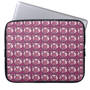 Funda Para Portátil patrones de cerdo rosado