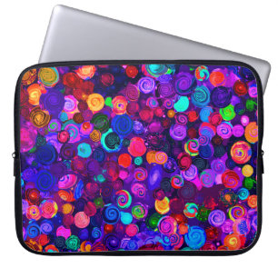 Funda Para Portátil Patrones de cosmos en espiral de color