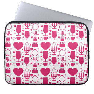 Funda Para Portátil patrones de elementos día de San Valentín