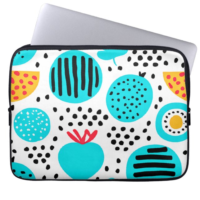 Funda Para Portátil Patrones de frutas azules pintando arte. Compra ah (Frente)