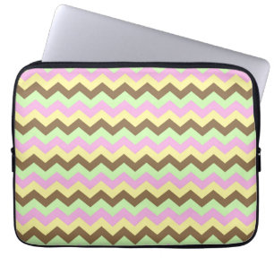 Funda Para Portátil Patrulla Zigzag (roze, groen, geel en bruin)