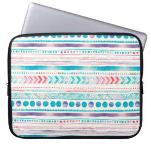 Funda Para Portátil Patte ornamental de la etnia tribal de las aguas s
