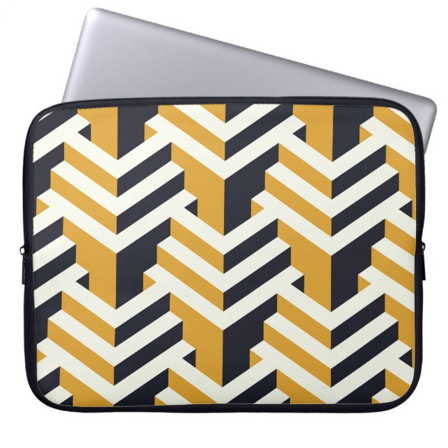 Funda Para Portátil Patternart isométrico, deco, patrón, costureras (Frente)