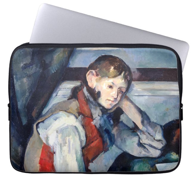 Funda Para Portátil Paul Cezanne - Niño en el chaleco rojo (Frente)