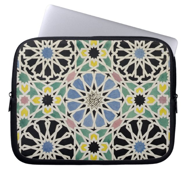 Funda Para Portátil Pavimento de mosaico en Alhambra, 'del árabe (Frente)