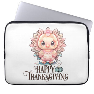 Funda Para Portátil Pavo de Acción de Gracias Lindo