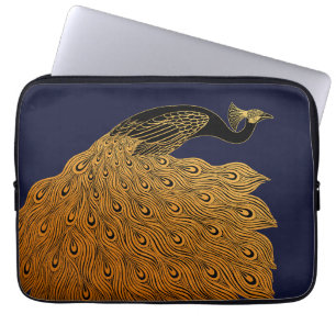 Funda Para Portátil Pavo real Art Nouveau de Will Bradley