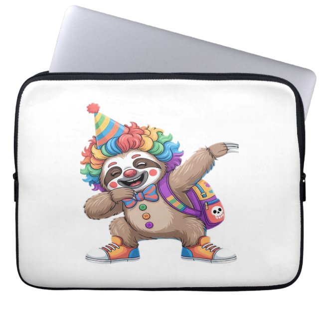 Funda Para Portátil Payaso bailarín Dabbing Spooky Halloween esloth Ov (Frente)