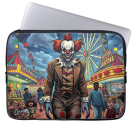 Funda Para Portátil Payaso espeluznante al estilo cómico del carnaval