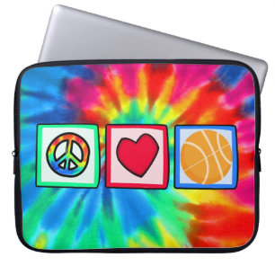 Funda Para Portátil Paz, amor, baloncesto