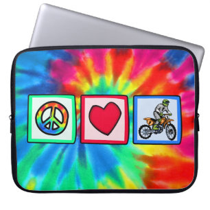Funda Para Portátil Paz, amor, motocrós