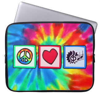 Funda Para Portátil Paz, amor, música