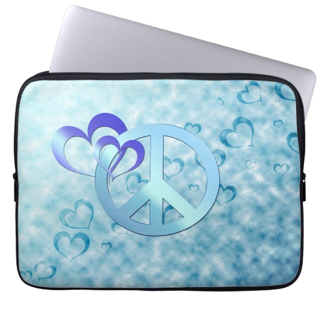 Funda Para Portátil Paz azul (Frente)