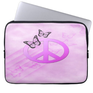 Funda Para Portátil Paz rosada