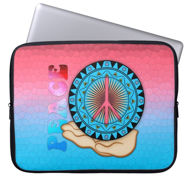 Funda Para Portátil Paz ~ Sol (Frente)