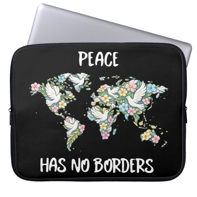 Funda Para Portátil Peace Has No Borders (Frente)