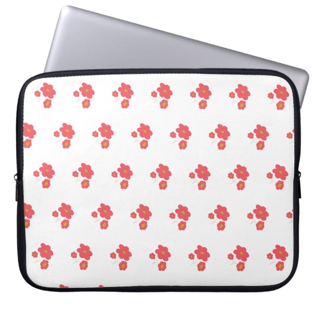 Funda Para Portátil Peach abstract floral laptop sleeve (Frente)