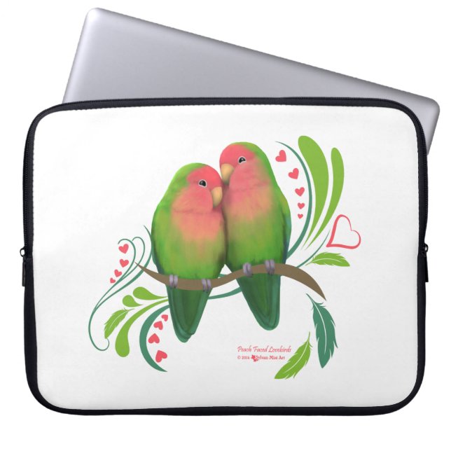 Funda Para Portátil Peach Faced Love Birds (Frente)