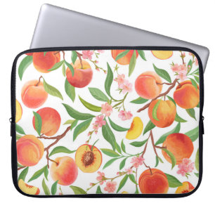Funda Para Portátil Peach Tropical Fruit Vintage Pattern.