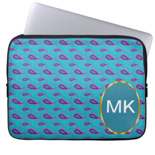 Funda Para Portátil Peacock Blue Paisley
