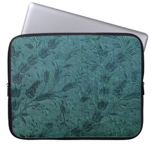 Funda Para Portátil Peacock Blue Vintage Embroidery