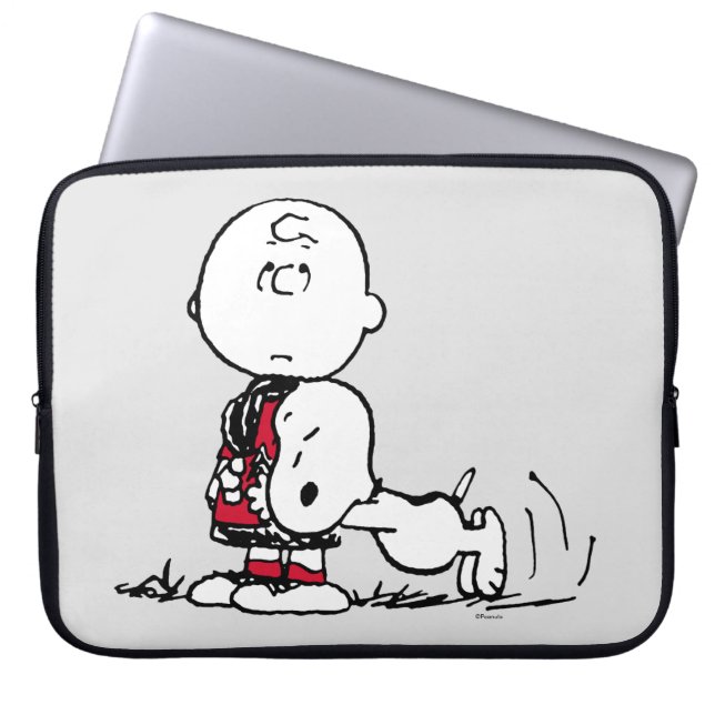 Funda Para Portátil PEANUTS | Patrón rojo y negro (Frente)