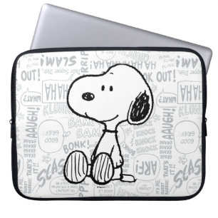 Funda Para Portátil PEANUTS   Snoopia sobre los cómics blancos negros 