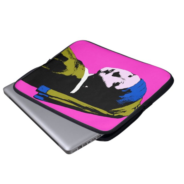 Funda Para Portátil Pearl Earring Pop Art Style (Inferior anverso)