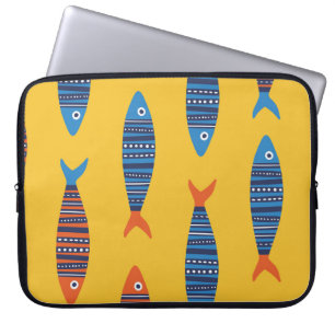 Funda Para Portátil Peces brillantes Ilustracion de vida subacuático