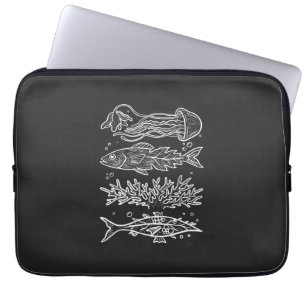 Funda Para Portátil Peces Extraños del Mar Profundo