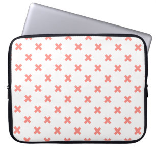 Funda Para Portátil Pega puntos cruzados sobre blanco