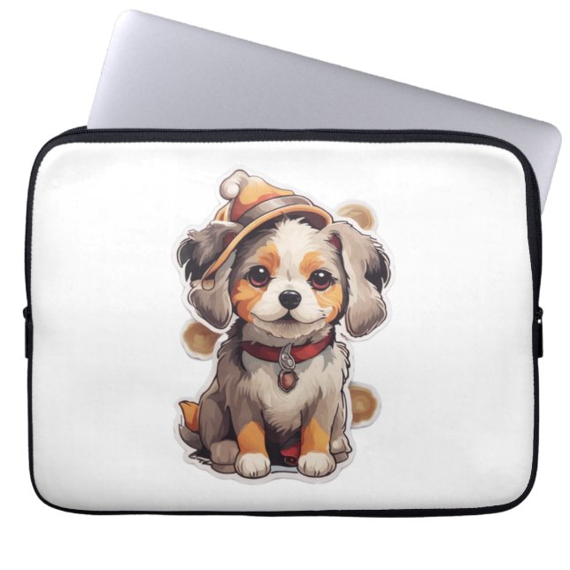 Funda Para Portátil Pegatinas de un solo perro (Frente)