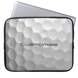 Funda Para Portátil Pelota de golf con texto personalizado