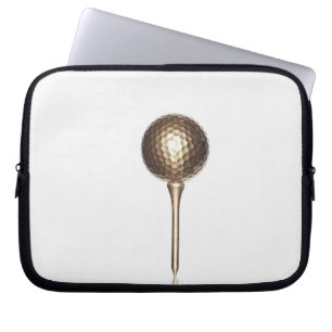 Funda Para Portátil Pelota de golf y camiseta del oro