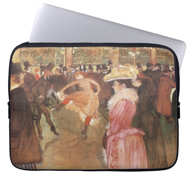 Funda Para Portátil Pelota en la discoteca por Toulouse Lautrec (Frente)