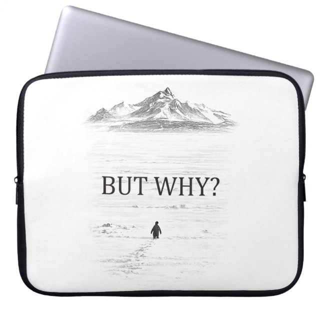 Funda Para Portátil Penguin But Why Mountains  (Frente)