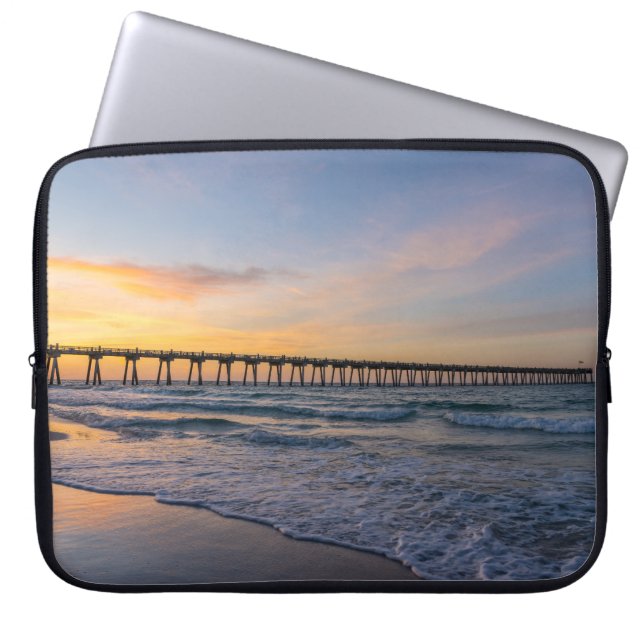 Funda para portátil Pensacola Pier Shoreline Sunri (Frente)