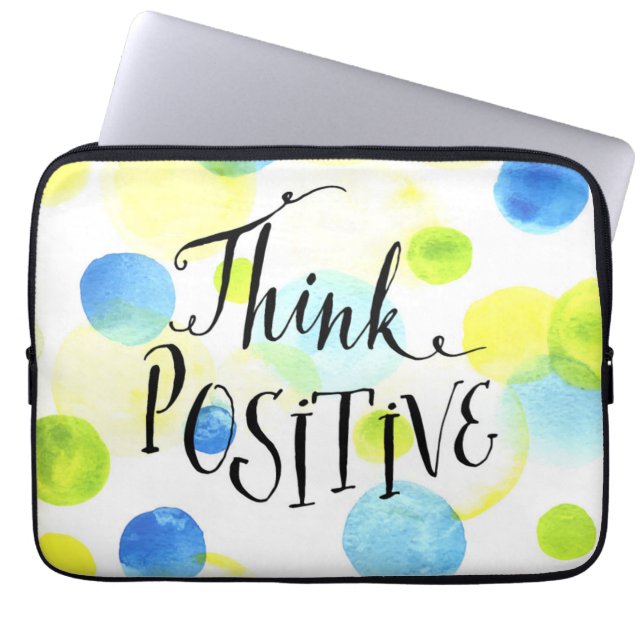 Funda Para Portátil Pensar positivo (Frente)