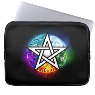Funda Para Portátil pentagrama wiccano