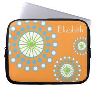 Funda Para Portátil Pentón azul Naranja Funky personalizado