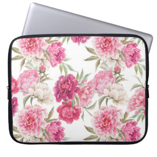 Funda Para Portátil Peonías rosadas acuarelas: elegancia floral