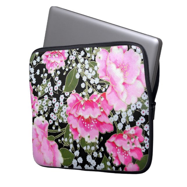 Funda Para Portátil Peonies (Anverso izquierdo)