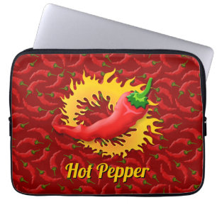 Funda Para Portátil Pepper con manga de ordenador portátil con llama