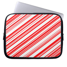 Funda Para Portátil Peppermint Candy Cane Stripes Xmas Electronics Bag