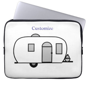 Funda Para Portátil Pequeña caravana gitana con redondeo personalizado